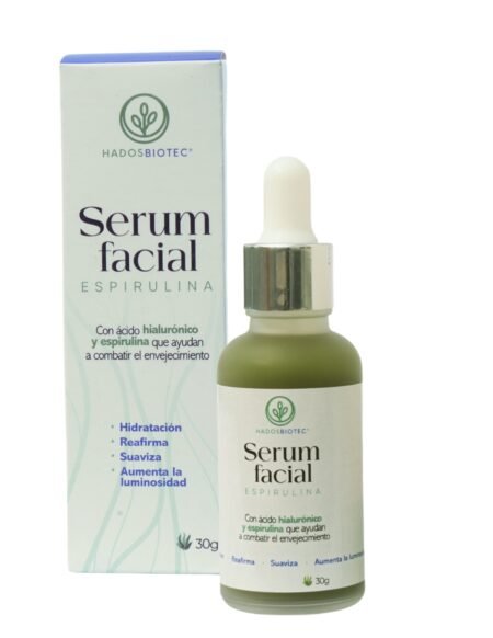 Serum Espirulina Serum facial hidratante con Espirulina, Ácido Hialurónico y Complejo vitamínico 30 g