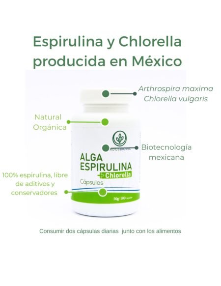 ¡PROMO!  Set de 3 botes de cápsulas de espirulina + chlorella - Imagen 2