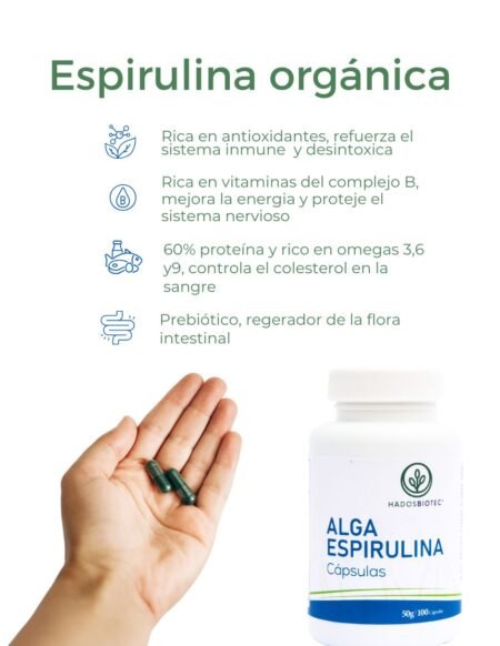 ¡PROMO! Set de 3 botes de cápsulas de espirulina - Imagen 3