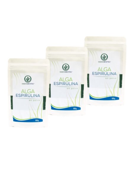 ¡PROMO! Set de 3 polvos de 100g de espirulina