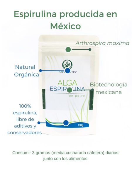 ¡PROMO! Set de 3 polvos de 100g de espirulina - Imagen 3