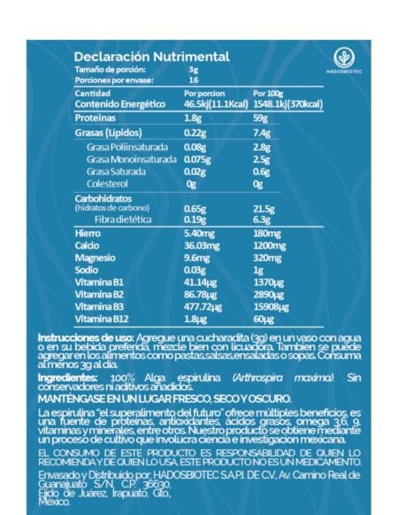 ¡PROMO! Set de 3 polvos de 100g de espirulina - Imagen 6