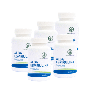 Pack 5 Botes Cápsulas de Alga Espirulina Máxima Premium 100 Cápsulas 50 g c/u Ingredientes Naturales sin Conservadores sin Aditivos Rinde 170 Días