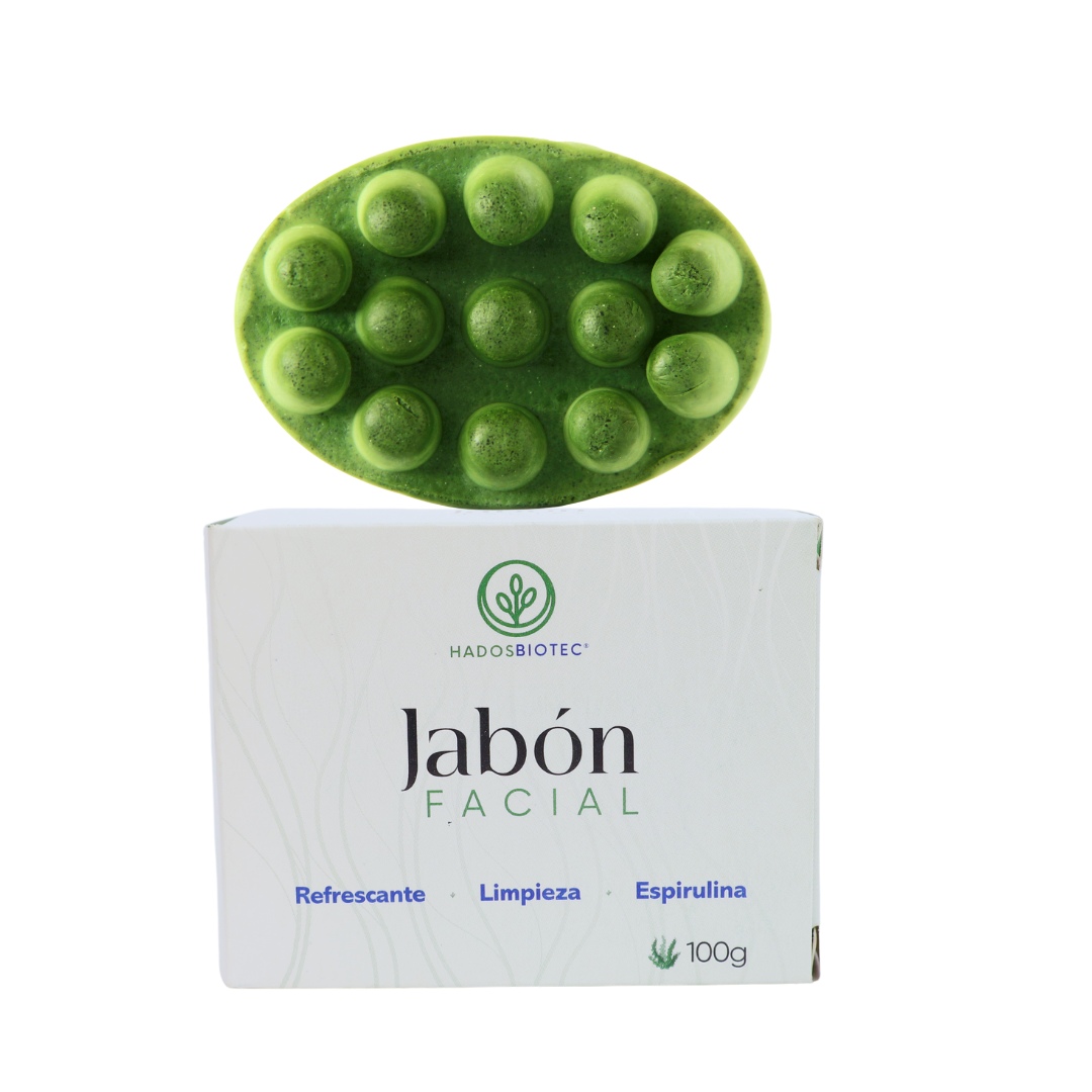 Pack 5 Jabones de Alga Espirulina Premium 100 g c/u Limpieza Rejuvenecedor Tratamiento Facial Ingredientes Naturales sin Conservadores sin Aditivos Rinde 150 Días - Imagen 2