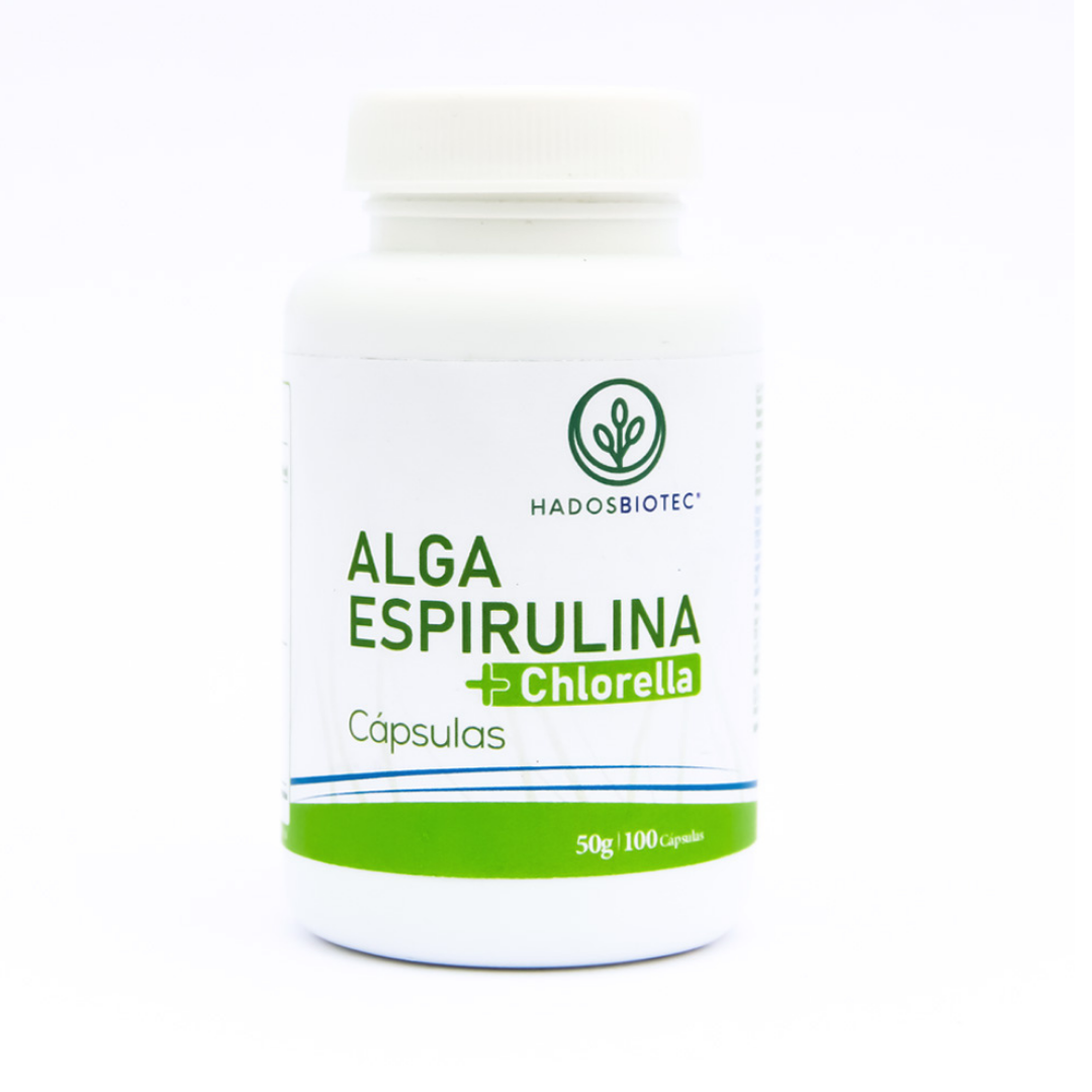 Pack 5 Botes Cápsulas de Alga Espirulina Máxima + Chlorella Premium 100 Cápsulas 50 g c/u Ingredientes Naturales sin Conservadores sin Aditivos Rinde 170 Días - Imagen 2