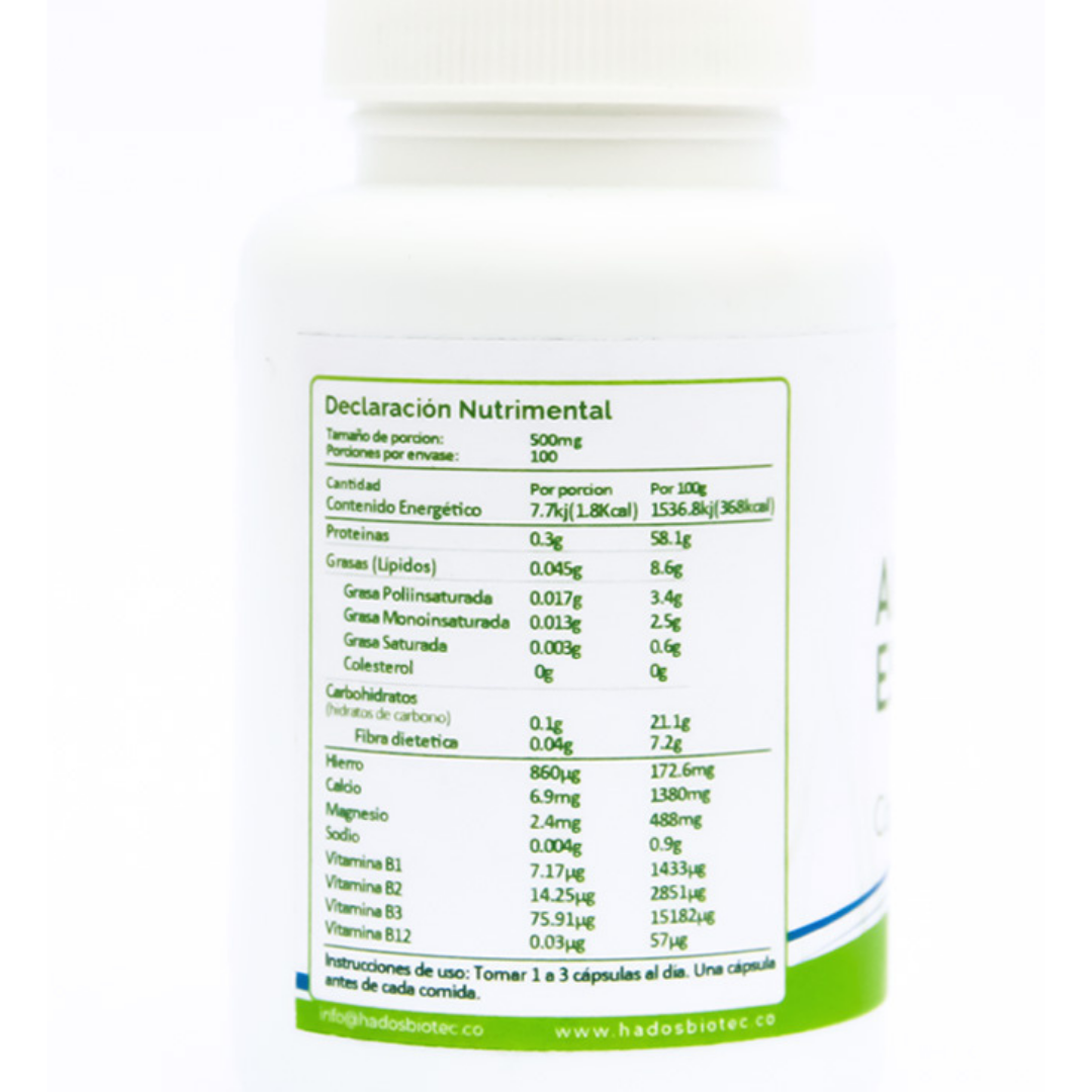 Pack 5 Botes Cápsulas de Alga Espirulina Máxima + Chlorella Premium 100 Cápsulas 50 g c/u Ingredientes Naturales sin Conservadores sin Aditivos Rinde 170 Días - Imagen 5